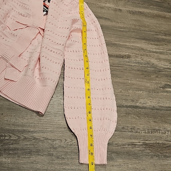 Express Pink Cardigan Sweater with Cropped Design - Picture 9 of 9